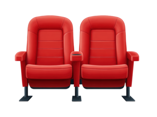 Two red cinema seats