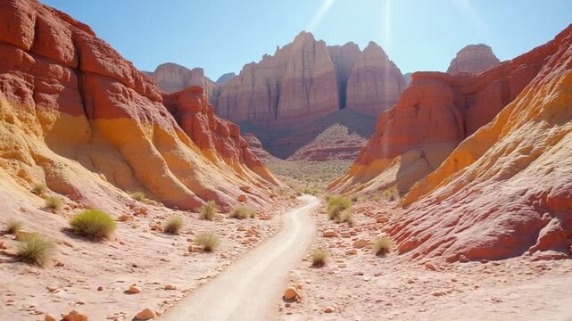 Explore stunning rocky terrain with vibrant colors and natural beauty, ideal for photography and hiking