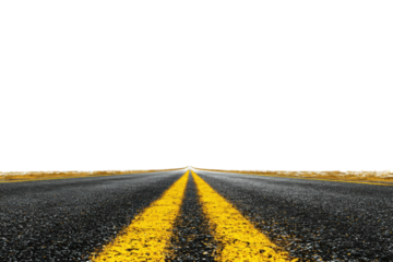 Empty highway stretching into the distance