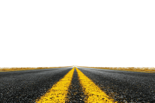 Empty highway stretching into the distance