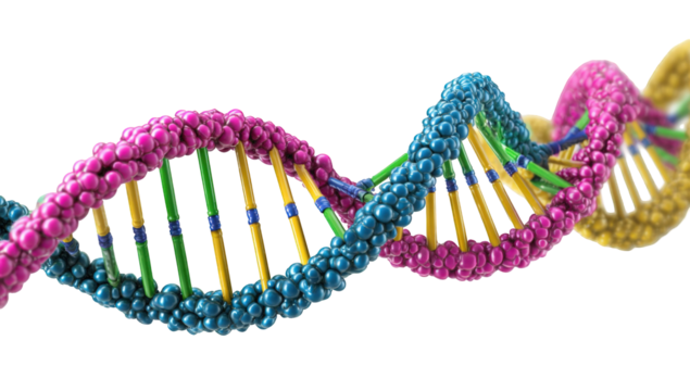 Colorful DNA double helix