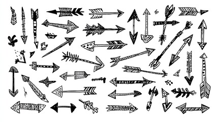 Collection of hand-drawn arrows in various styles (2)