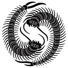 家紋です。対い百足の丸と言います。