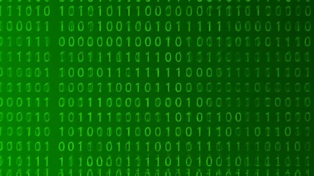 Binary code green gradient background