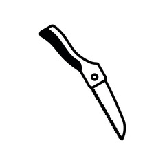 folding saw icon vector design template elegant style