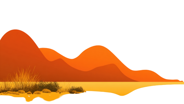 Desert landscape, warm colors