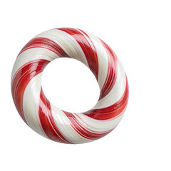 a striped red and white candy cane for a food-themed, photorealistic illustration in a PNG