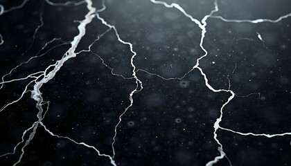 Abstract Crack Pattern on Dark Surface for Backgrounds