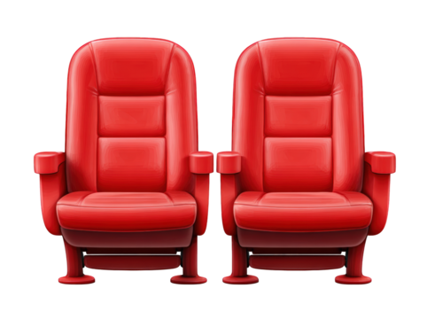 Two red cinema seats (2)