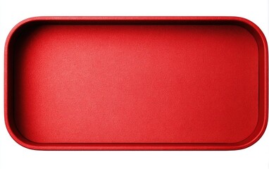Empty red rectangular box, top view