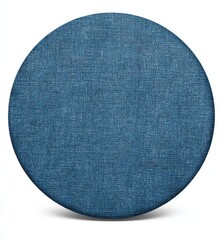 Round, dark-blue denim-textured circle