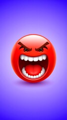 Fototapeta premium Angry laughing face graphic