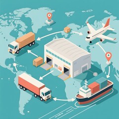 Fototapeta premium transportation icons set