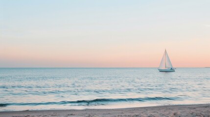 Obraz premium Mediterranean Adventure: Drone View of Sailboats Sailing on Blue Ocean Waves