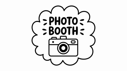 Capture unforgettable moments with this fun photo booth camera graphic, perfect for events and celebrations!