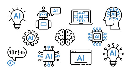 Unlock future innovation with AI concepts like smart robots, neural networks, and intelligent computing for digital transformation.