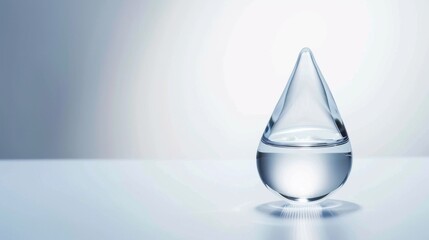 Fototapeta premium Macro Close-Up of Realistic Water Droplets: Transparent Drops, Blue Hues & Isolated White Background