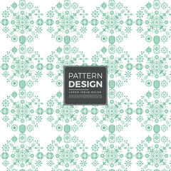 Elegant Mint Green Ornamental Pattern Design Delicate Floral and Geometric Motifs for Backgrounds