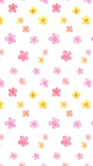 Delicate floral pattern on white background
