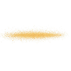 Naklejka premium Artistic Gold Dust Trail Isolated on White Background Abstract Decoration for Design