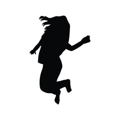 Kids jumping silhouette