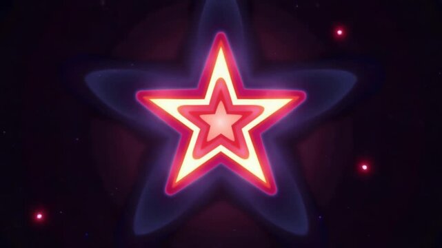 Abstract retro pattern star shape lower third element animation