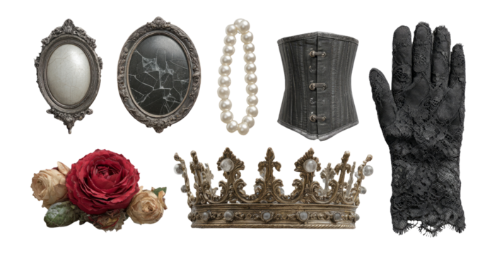 Vintage Elements Clipart Collection on Transparent Background for Design Use