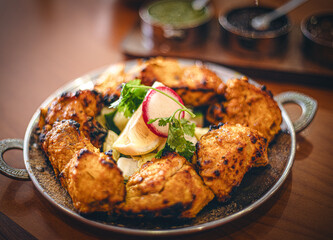 Indian food сhicken masala, Curry butter chicken, Palak Paneer, Chiken Tikka, basmati rice, indian sauces, chutney sauce