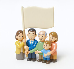 Obraz premium 集会・活動 訴える人々