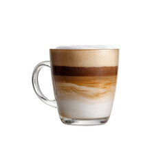 Layered Latte in Clear Glass Mug - Delicious Coffee Drink