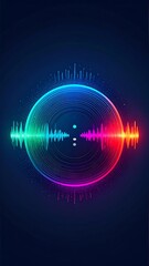 Fototapeta premium Abstract Audio Visual Graphic Design