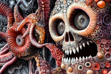 Brain fog. Hallucination - due to mercury poisoning: abstract image of health condition. Surreal concept. Metaphorical mercury poisoning perceptions of a mental illusion. Psychiatric treatmen.