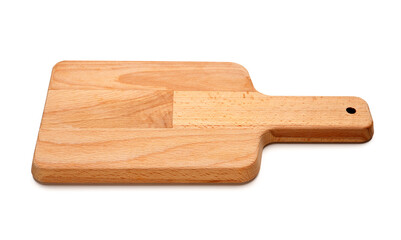 New wooden kitchen board isolated on white background
