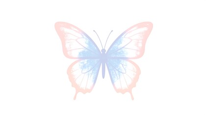 Delicate pastel butterfly, soft colors