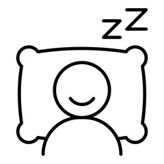 Good sleep icon. Vector line icon