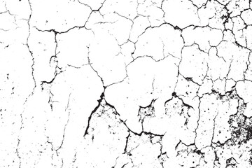 Abstract Monochrome Cracked Peeling Paint Grunge Surface Texture Vector Background