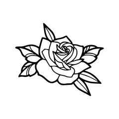 vintage rose design illustration