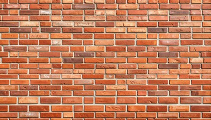 Obraz premium A detailed view of a classic brick wall pattern, showcasing the texture and arrangement of the reddish-brown bricks