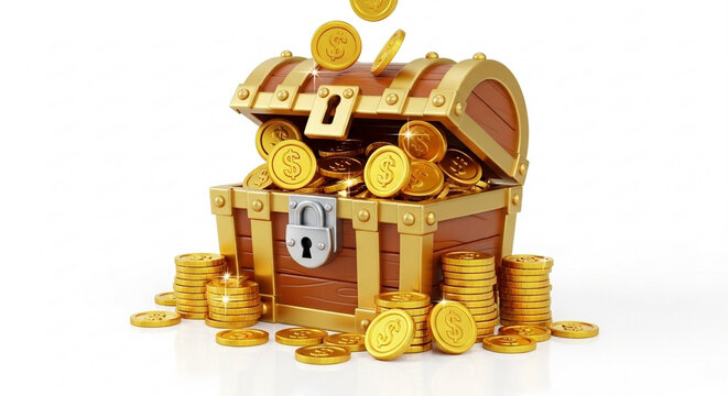 Treasure chast with gild