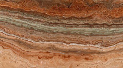 Close-up of polished marble with warm earthy veins highlighting natural stone beauty for textured wallpaper or backgrounds