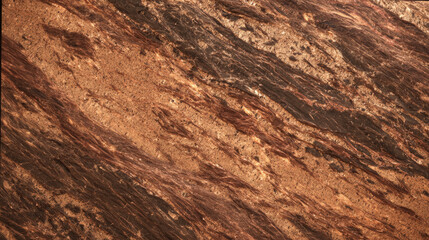 Close-up of polished marble with warm earthy veins highlighting natural stone beauty for textured wallpaper or backgrounds