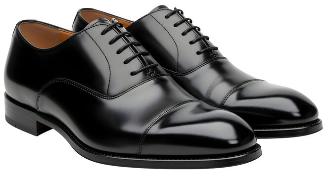 Elegant black leather oxford shoes for formal wear and professional occasions style