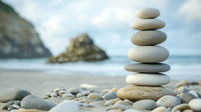 A balanced stack of stones beside a toppled pile, representing the idea of things in and out of kilter