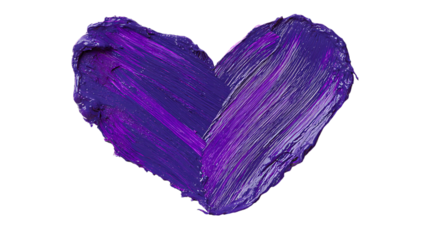 Textured purple heart, symbol of love, passion, and romance.