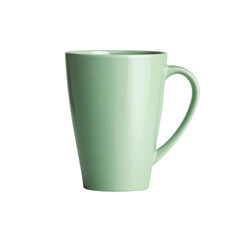 Stylish Mint Green Ceramic Mug, Empty Coffee Cup, Modern Teacup