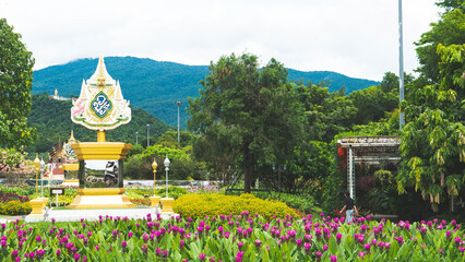 park rajapruek in chiang mai thailand botanical gardens buddist statues art culture architecture buildings  © Antonina