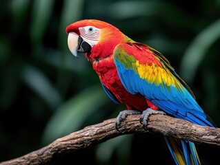 Fototapeta premium Vibrant Parrot on Branch