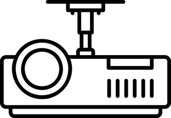 Black projector icon - outline