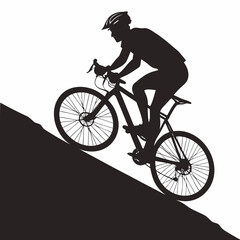 Obraz premium silhouette of a biker