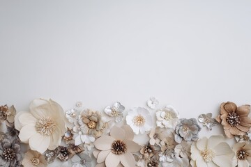 Fototapeta premium Delicate floral arrangement in muted tones.